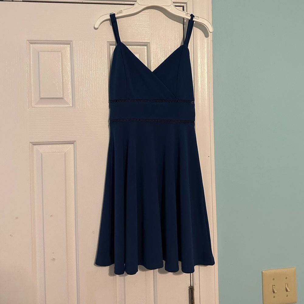 Navy blue mini dress